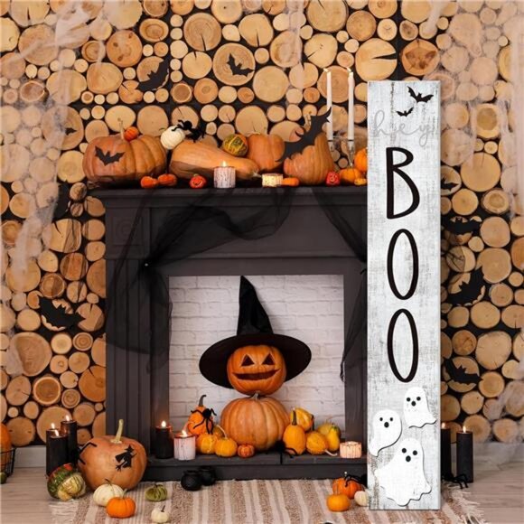 Halloween Boo Porch Sign 47" Outdoor Boo Sign for Front Porch - Picture 5 of 7
